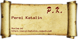 Perei Katalin névjegykártya